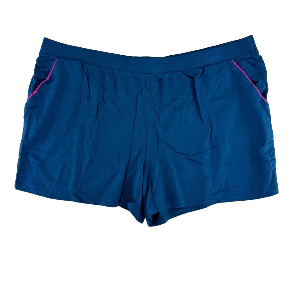 Candace Cameron Bure The Malibu Lounge Shorts Size 2XP Peacock Blue